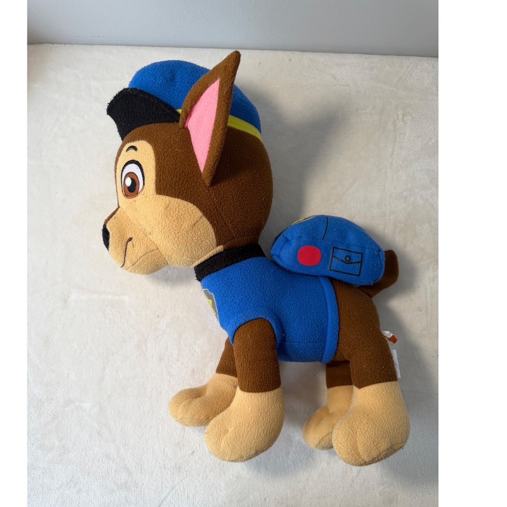 Nickelodeon Paw Patrol Chase Plush Stuffed Animal Police Dog Blue Uniform
